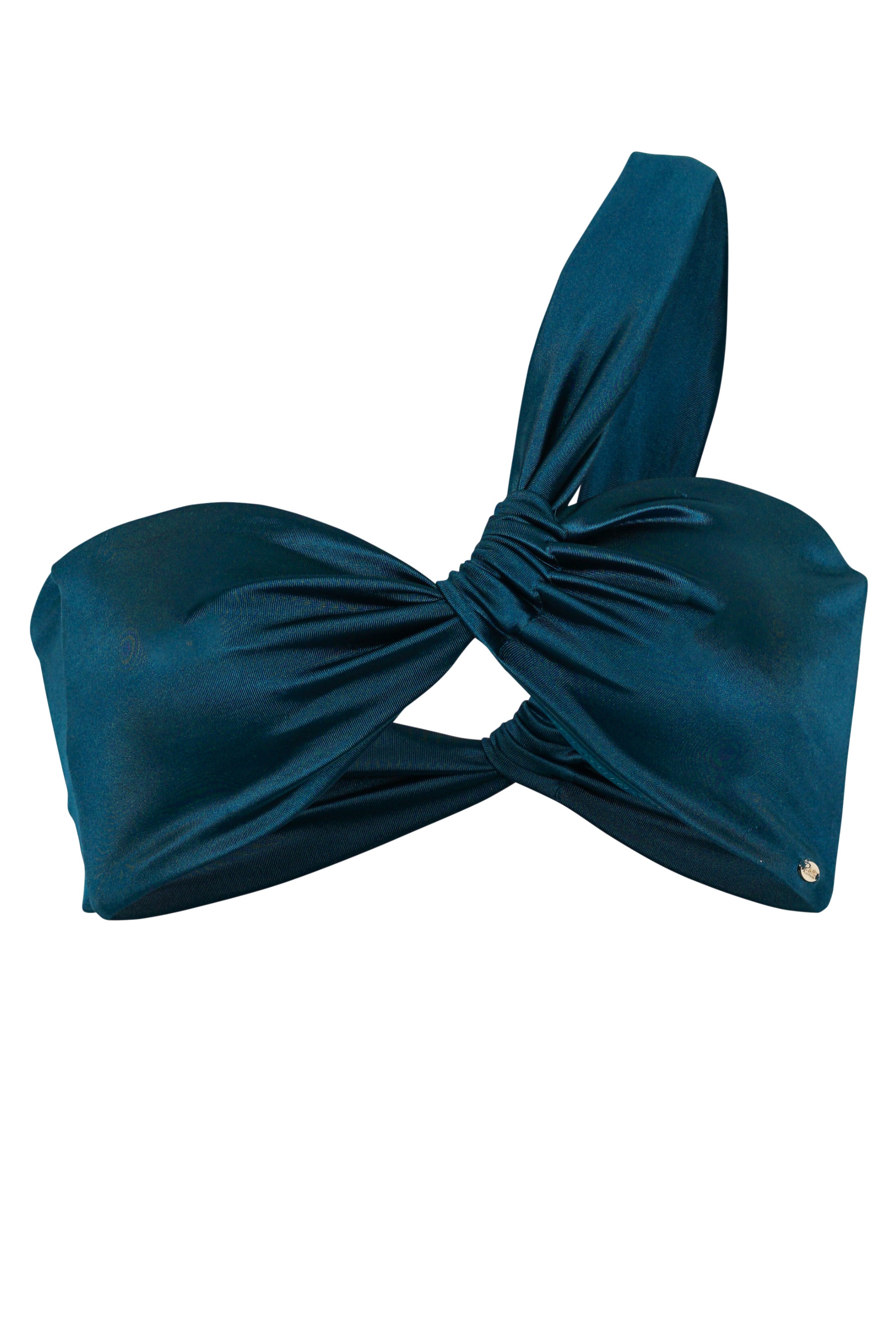 Cannes Bikini Oberteil - Petrol Satin