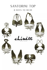 Santorini Bikini Oberteil - Olive Velvet