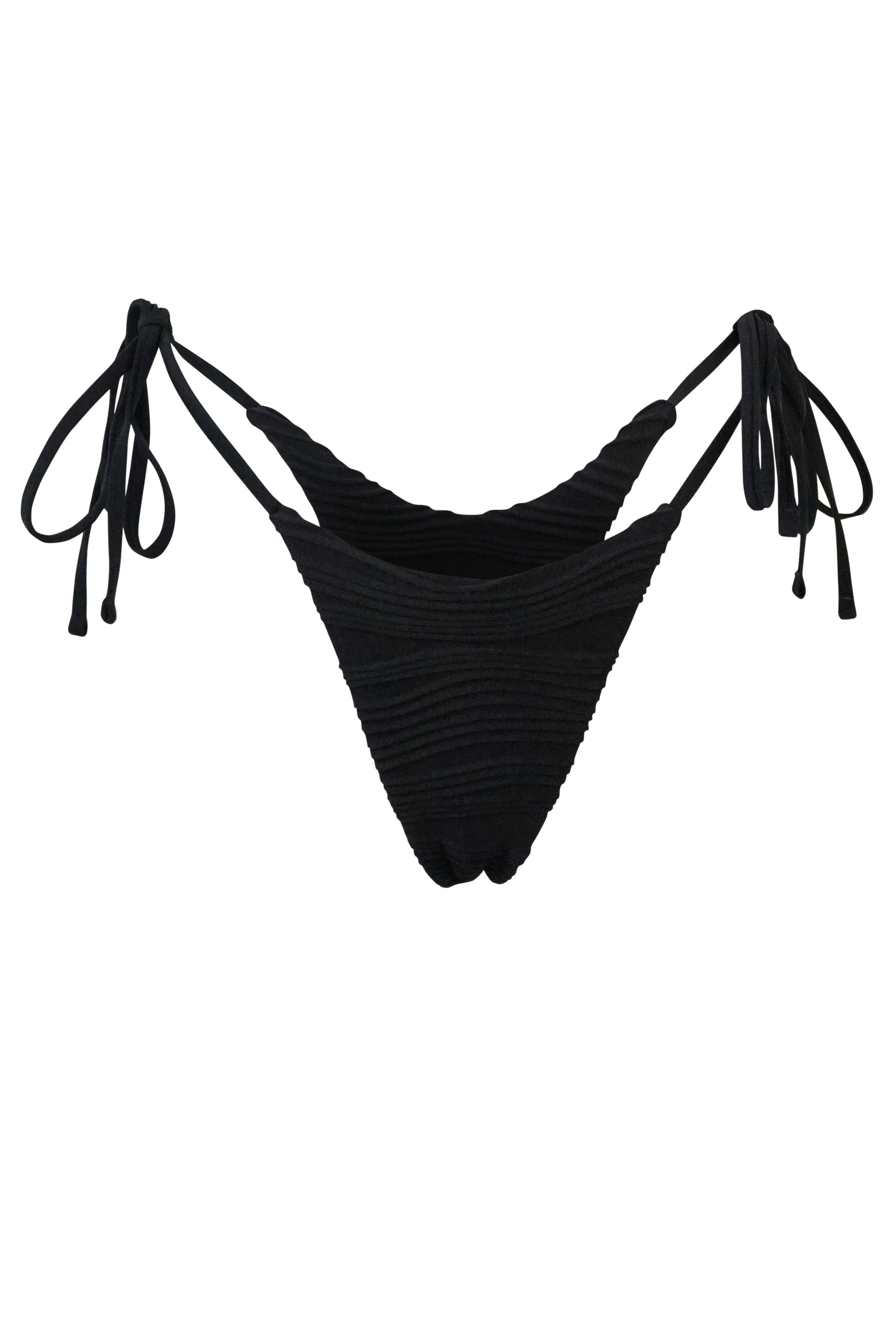 Tulum Bikini Hose - Black Ocean Waves