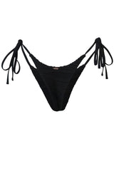 Tulum Bikini Hose - Black Ocean Waves