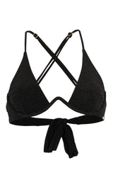Paris Bikini Oberteil - Black Glitter