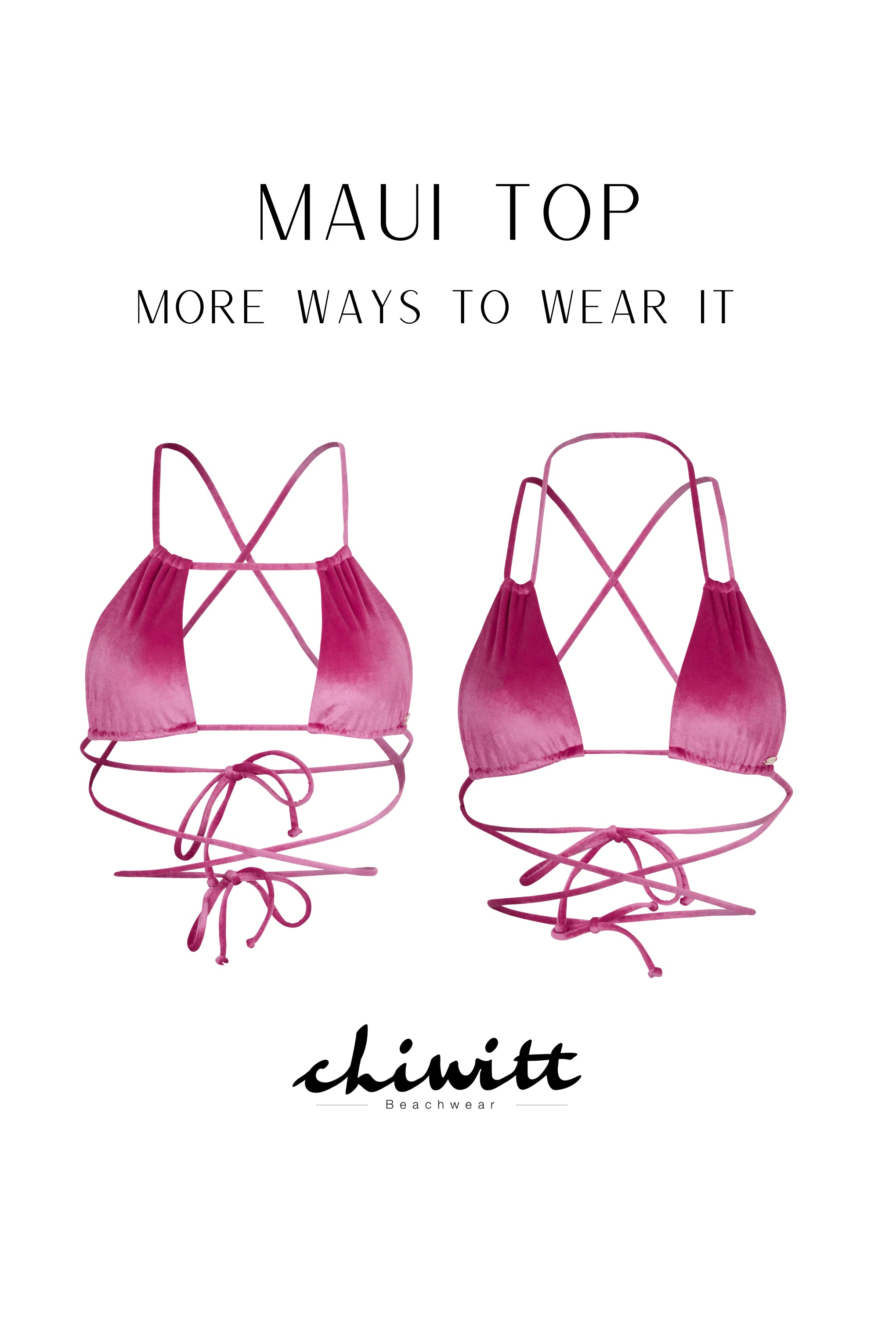 Maui Bikini Top - Berry Velvet