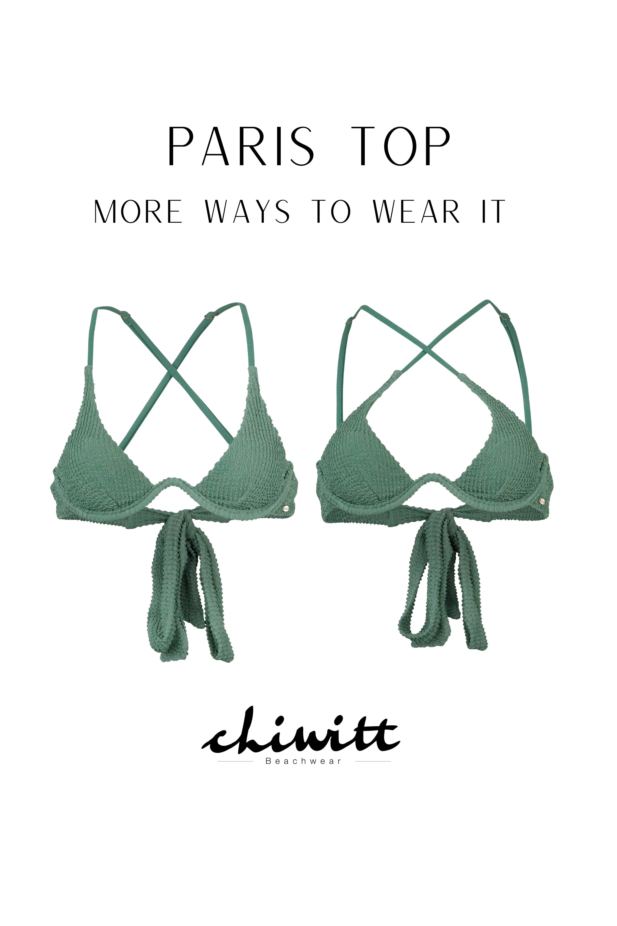 Paris Bikini Oberteil - Ash Green