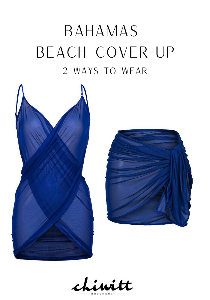 Bahamas Sarong - Royal Blue Mesh