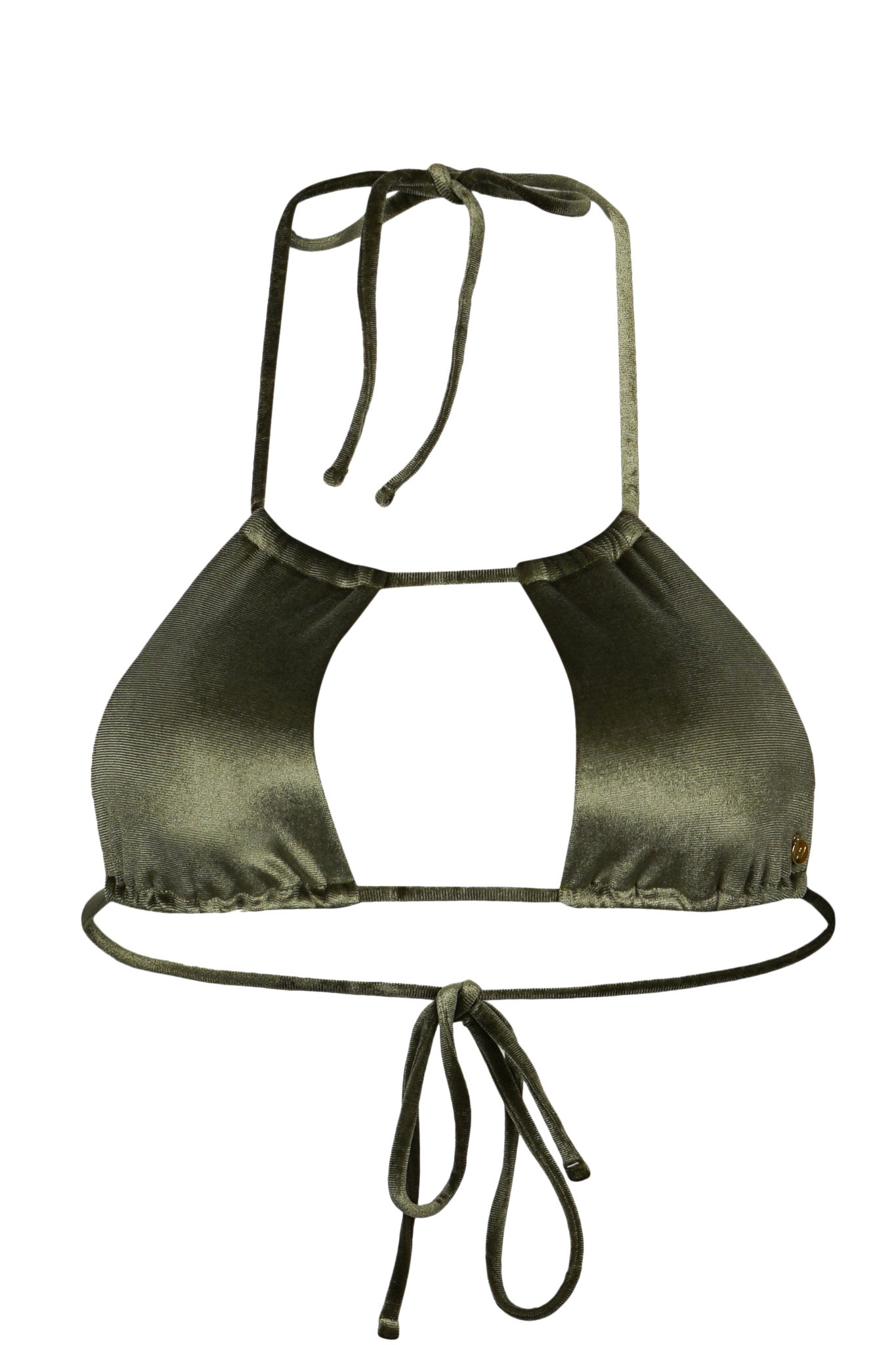Maui Bikini Top - Olive Velvet