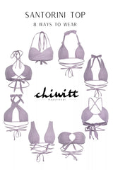 Santorini Bikini Oberteil - Purple Kiss Glitter