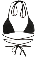 Venice Bikini Oberteil - Black Glitter