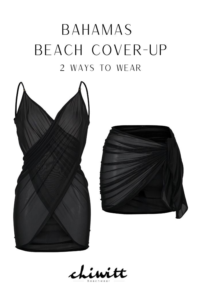 Bahamas Sarong - Black Mesh