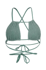 Maui Bikini Top Ash Green Crincle