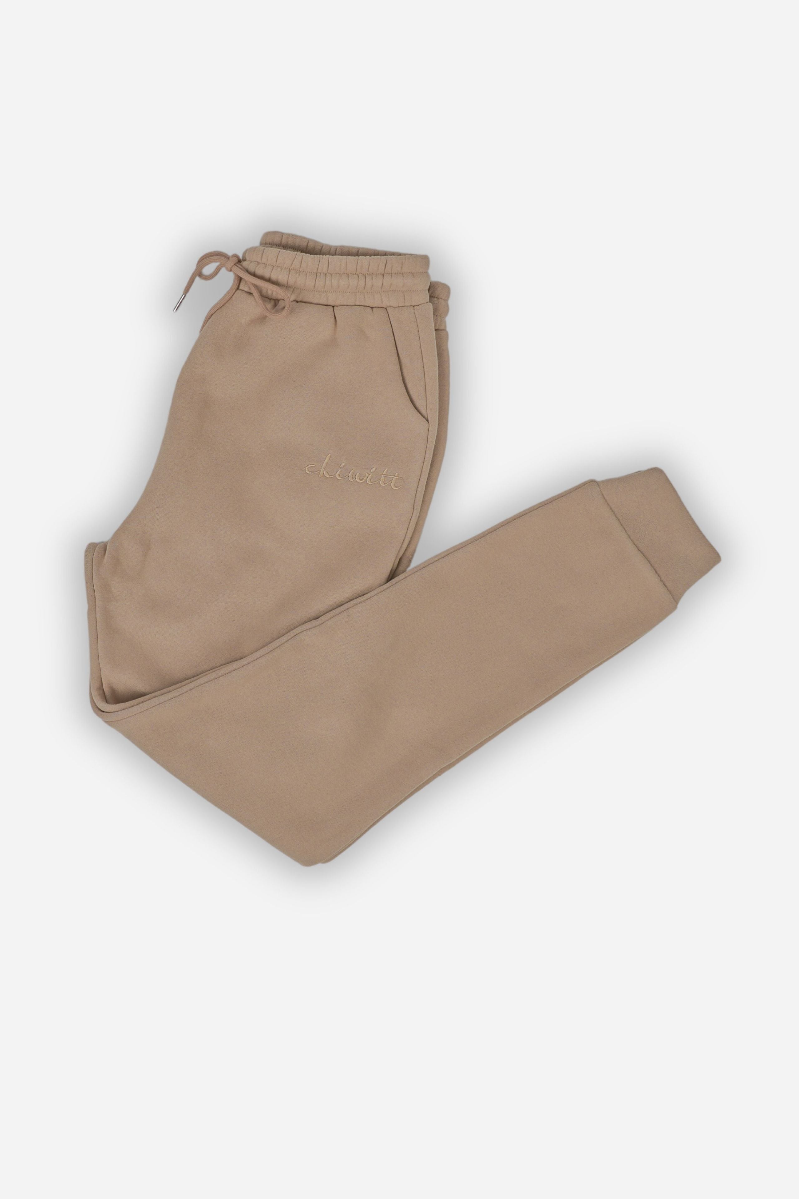 High Waisted Joggingshose - Beige