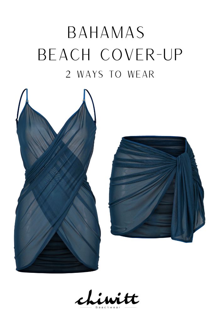 Bahamas Sarong - Petrol Mesh