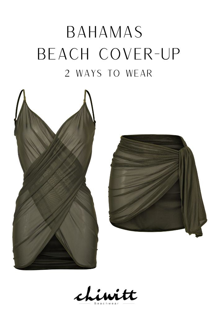 Bahamas Sarong - Olive Mesh