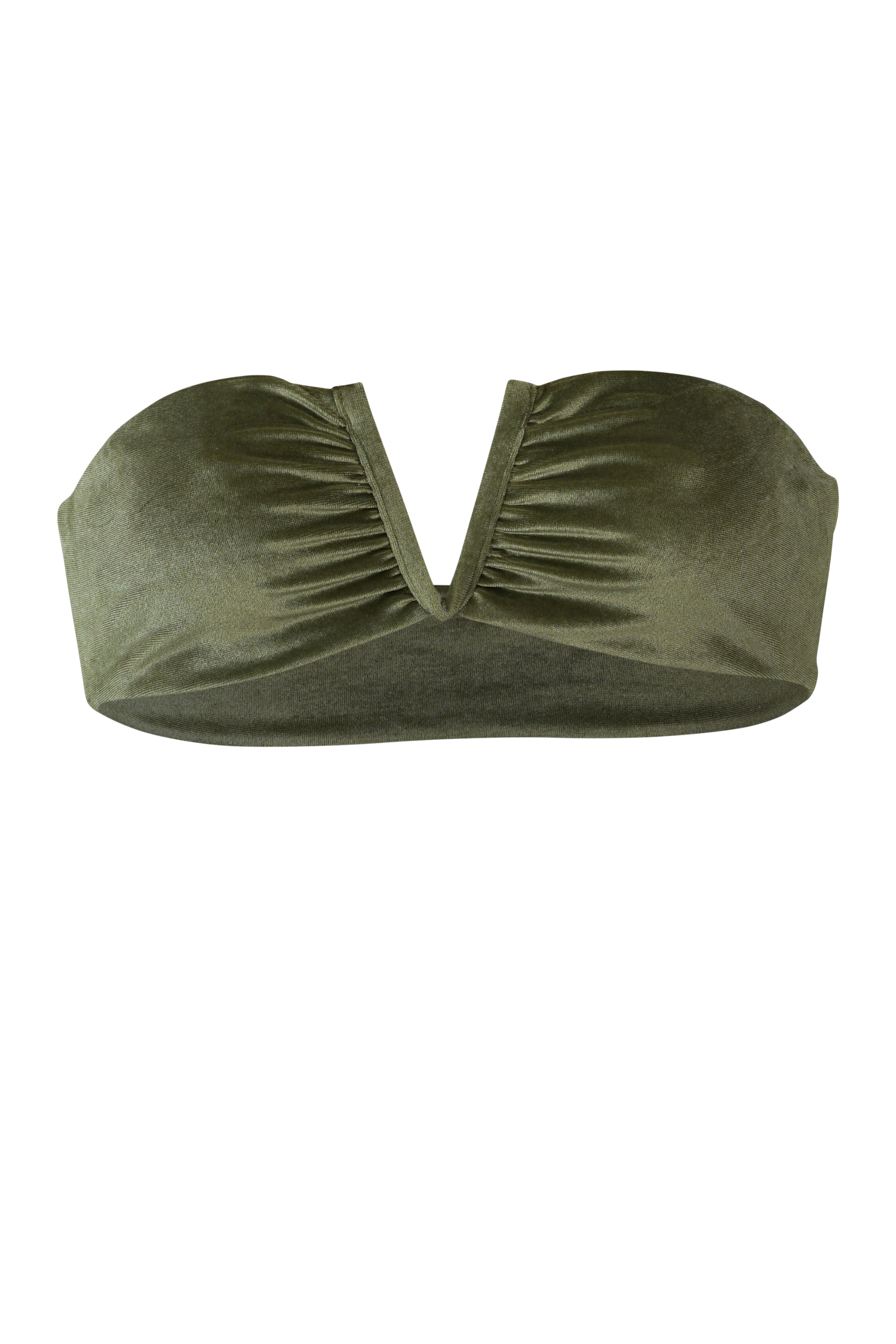 Amalfi Bikini Oberteil - Olive Velvet