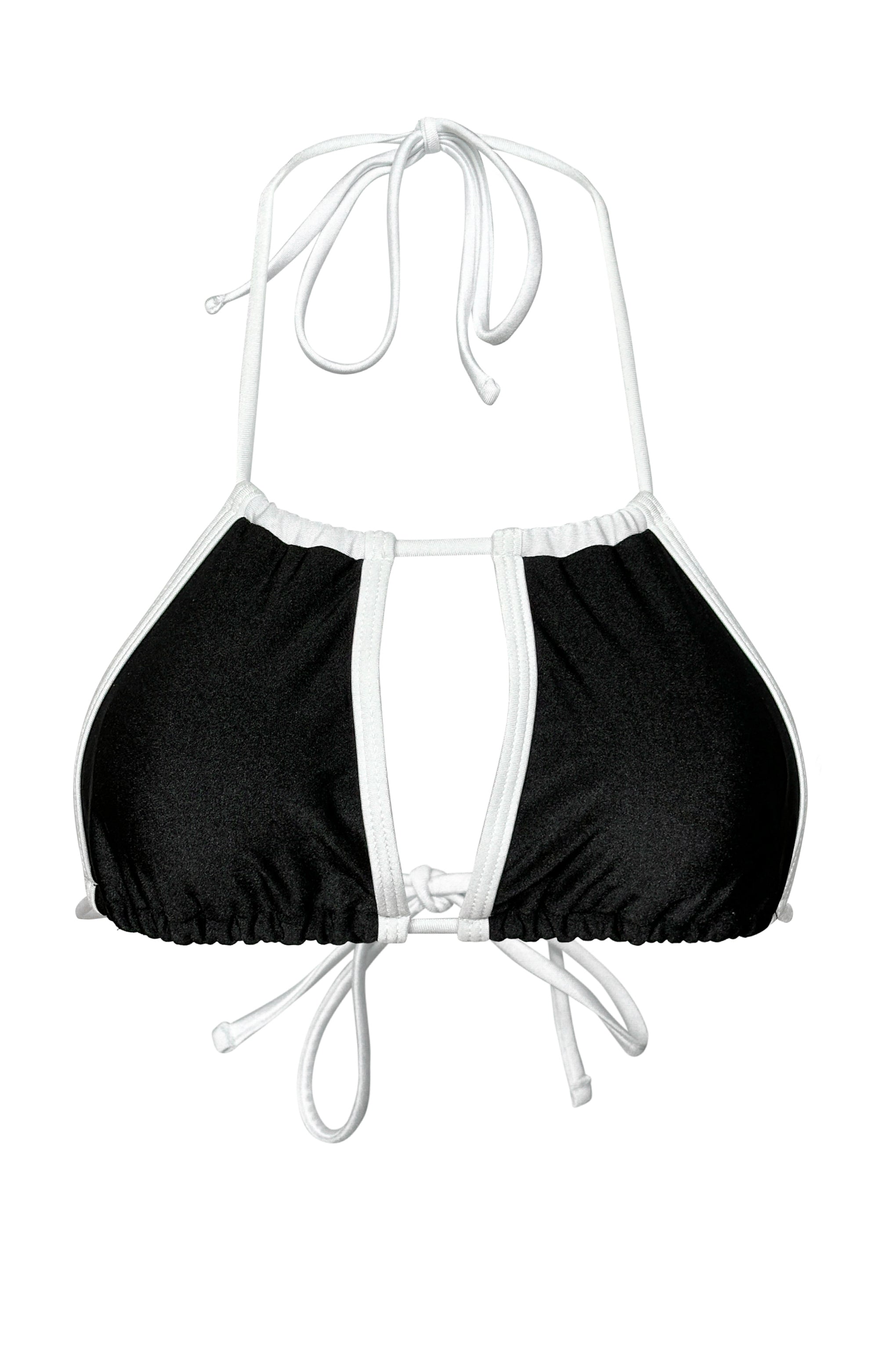 Maui Bikini Oberteil - Black White
