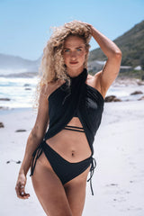 Marbella Sarong - Black Glitter