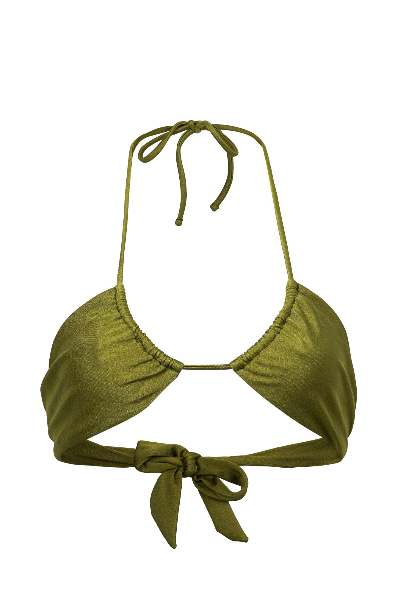 Santorini Bikini Oberteil - Shiny Matcha
