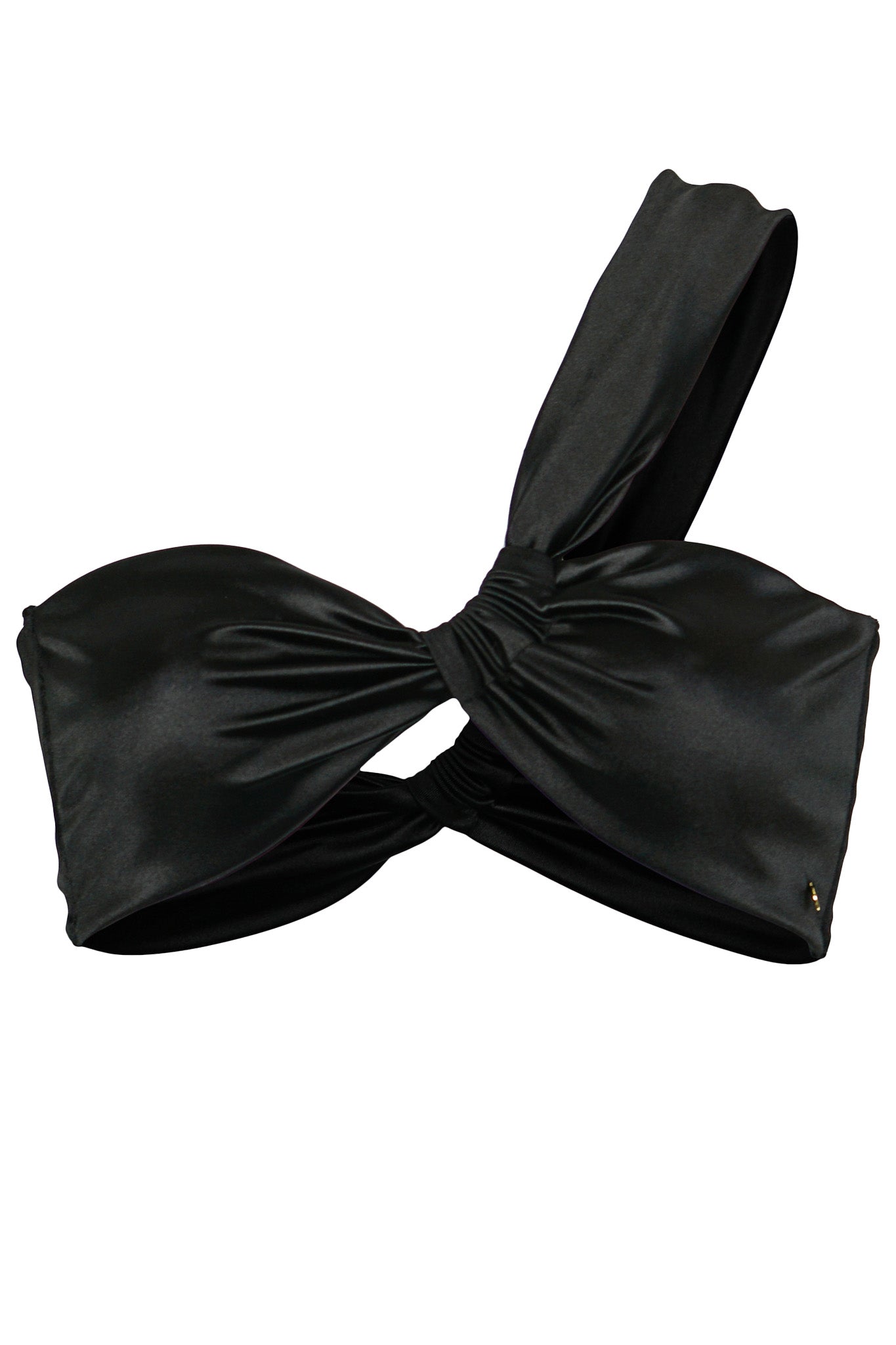 Cannes Bikini Oberteil - Black Satin