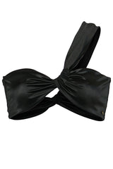 Cannes Bikini Oberteil - Black Satin