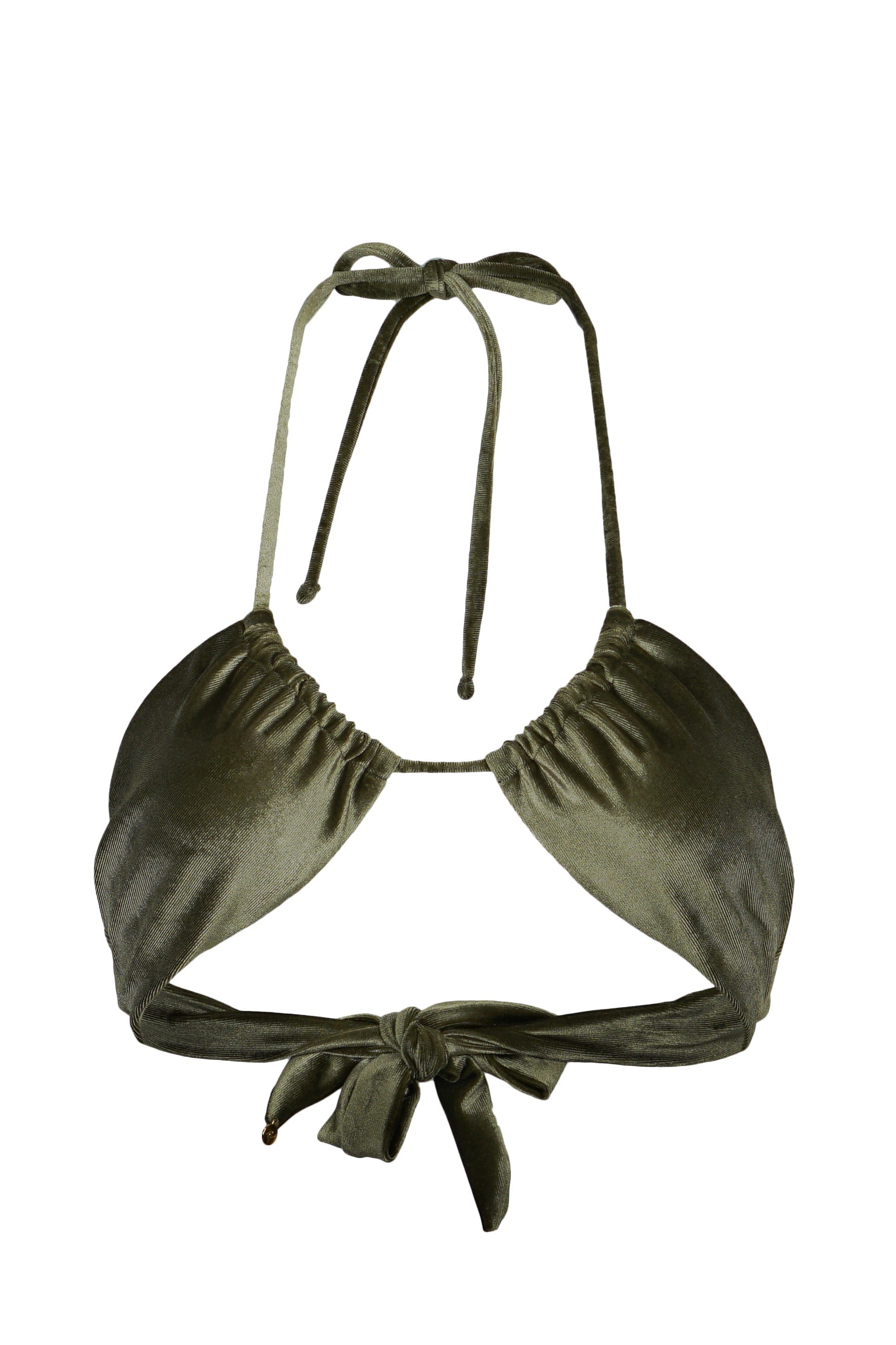 Santorini Bikini Oberteil - Olive Velvet