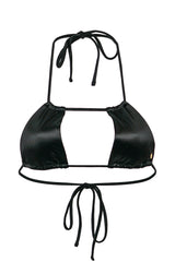 Maui Bikini Top - Black Satin