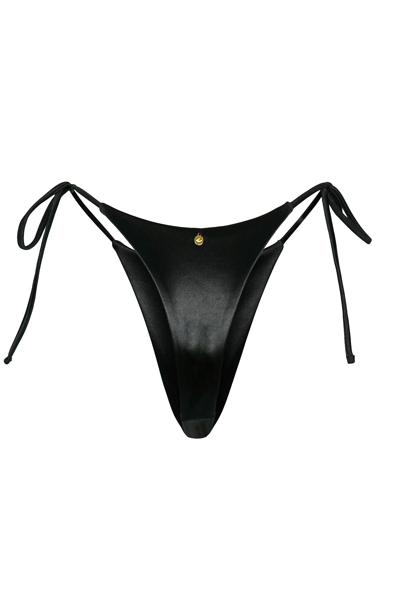 Tulum Bikini Hose - Black Satin
