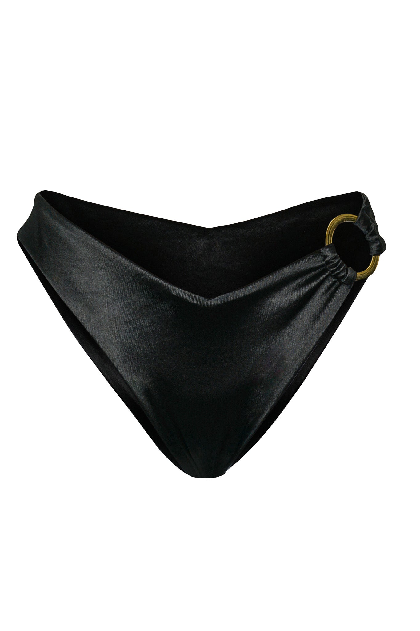 Rhodos Bikini Hose - Black Satin