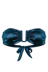 Aruba Bikini Oberteil - Petrol Satin
