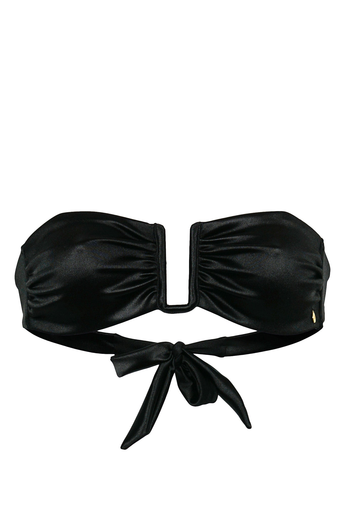 Aruba Bikini Oberteil - Black Satin