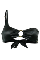 Rhodos Bikini Oberteil - Black Satin