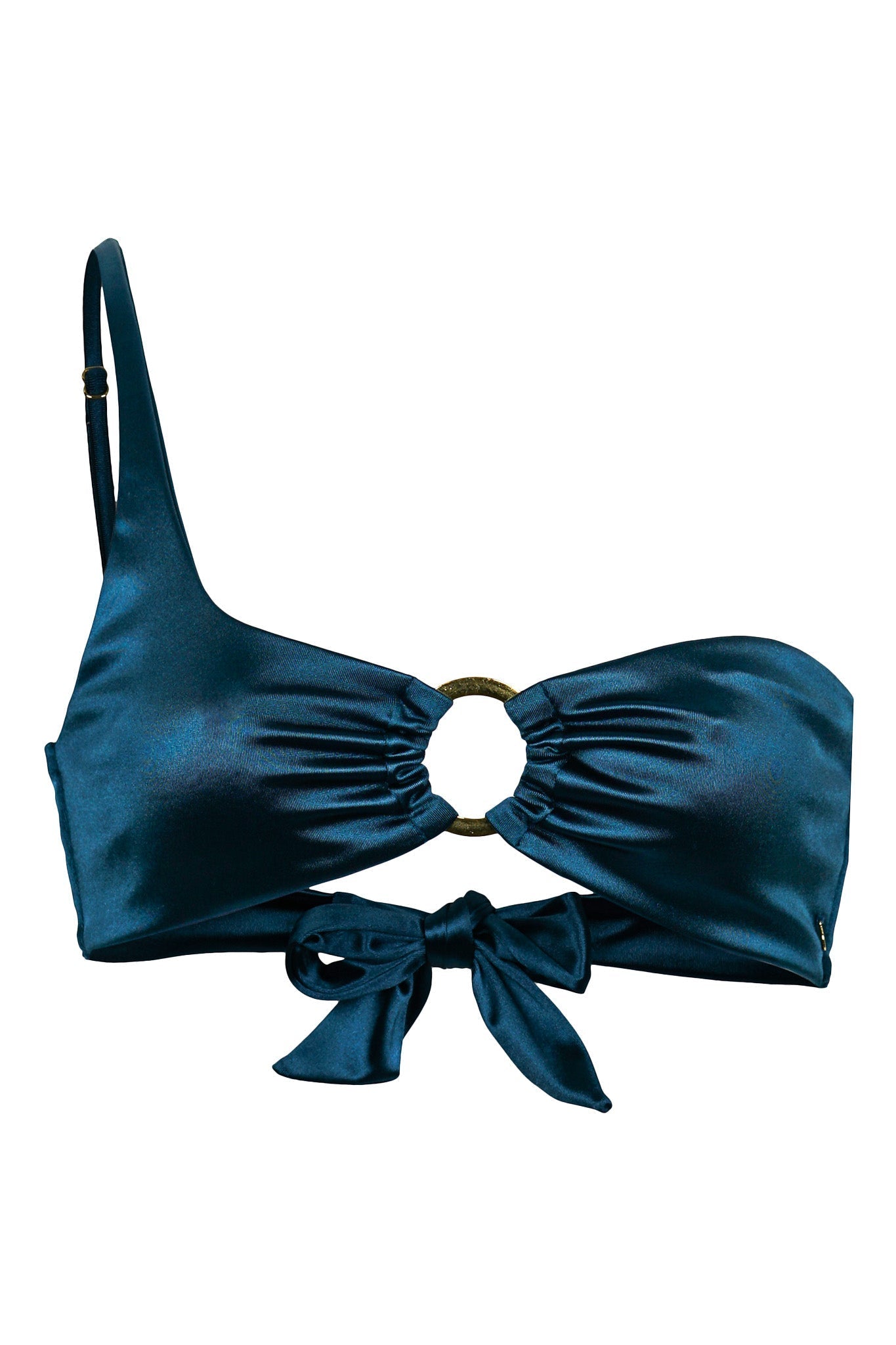 Rhodos Bikini Oberteil - Petrol Satin