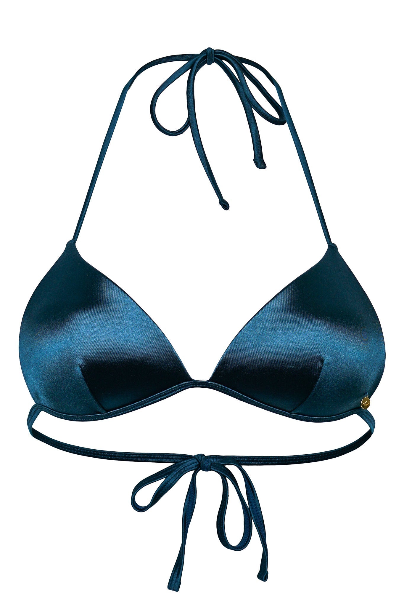 Tulum Bikini Oberteil - Petrol Satin