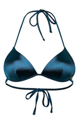 Tulum Bikini Oberteil - Petrol Satin