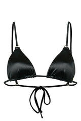 Venice Bikini Oberteil - Black Satin