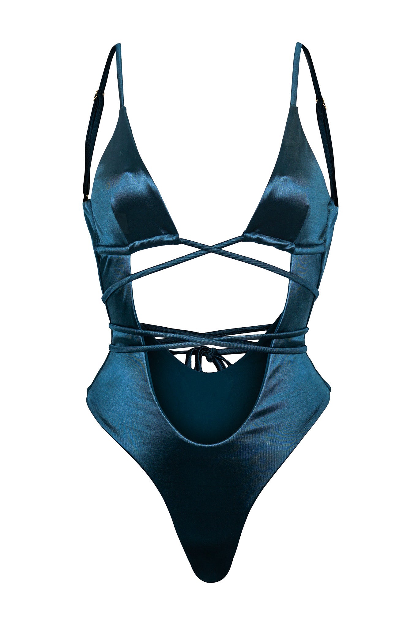 Fiji Badeanzug - Petrol Satin