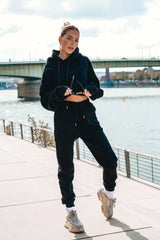 High Waisted Joggingshose - Black
