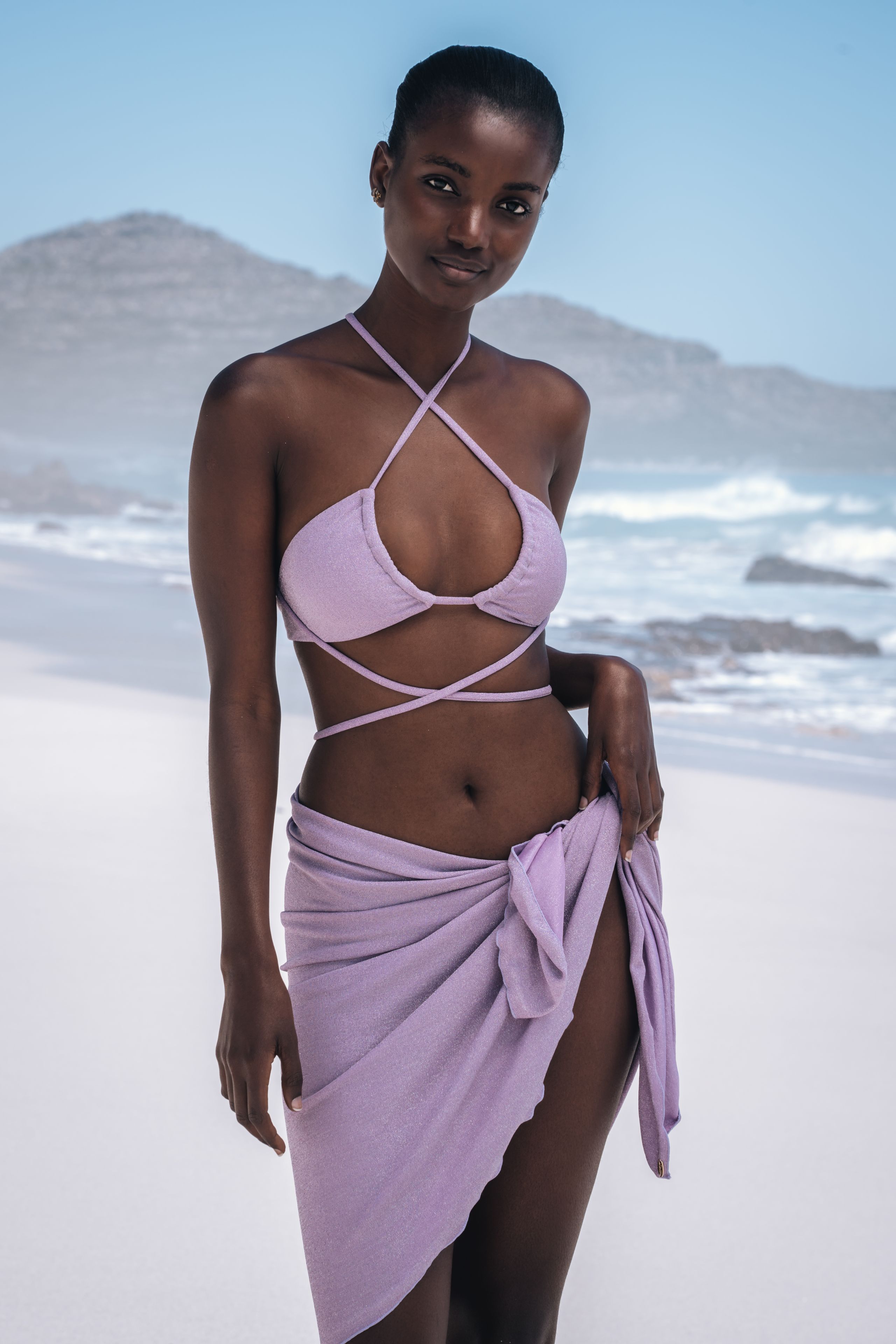 Marbella Sarong - Purple Kiss Glitter