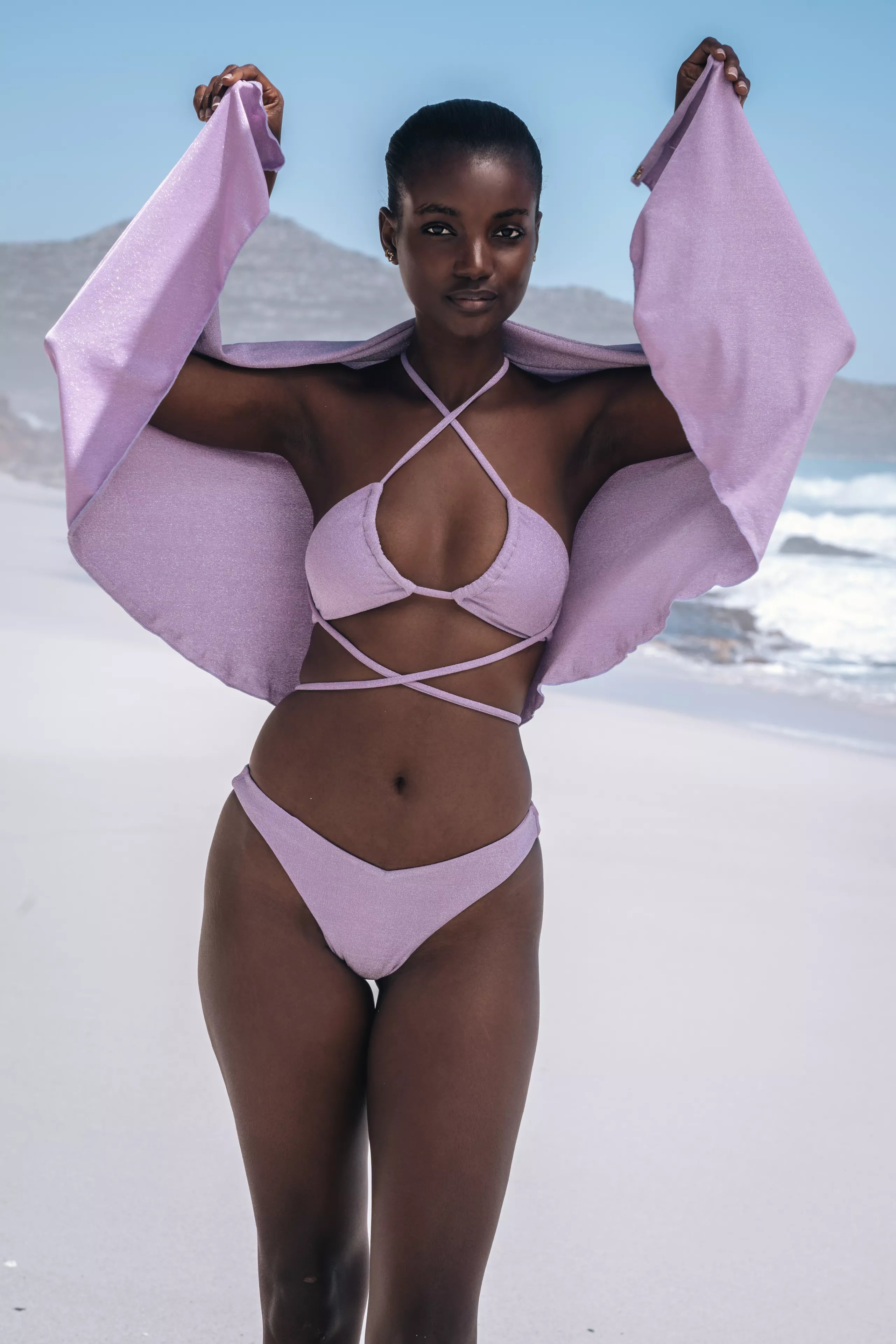 Marbella Sarong - Purple Kiss Glitter