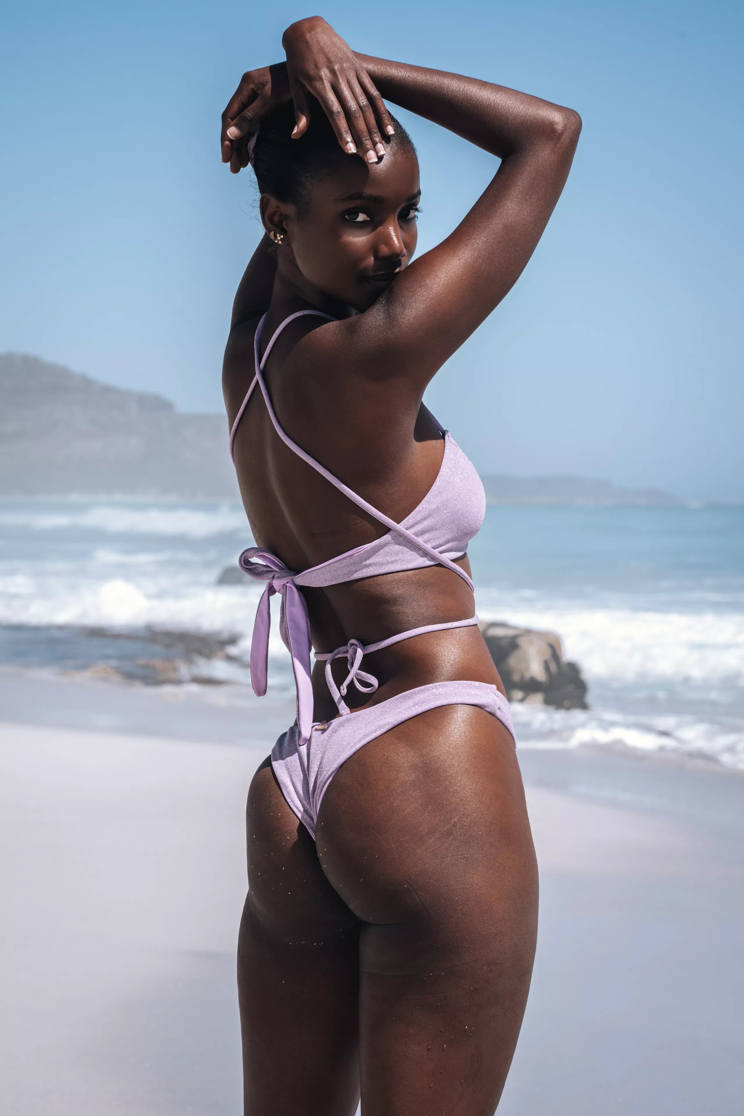 Santorini Bikini Oberteil - Purple Kiss Glitter