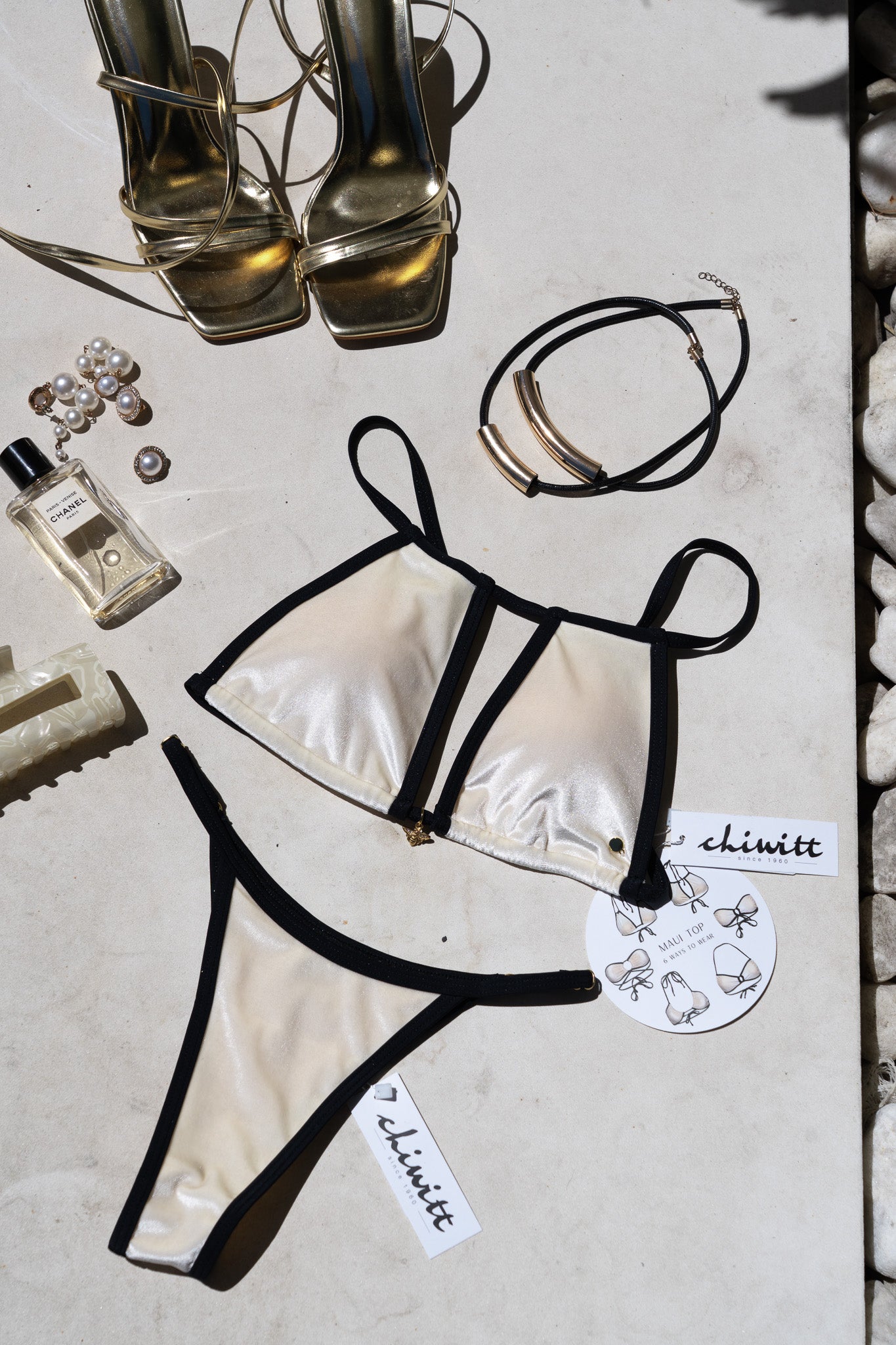 Maui Bikini Oberteil - Ivory Velvet