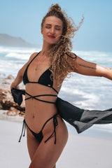 Venice Bikini Hose - Black Glitter