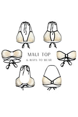 Maui Bikini Oberteil - Ivory Velvet