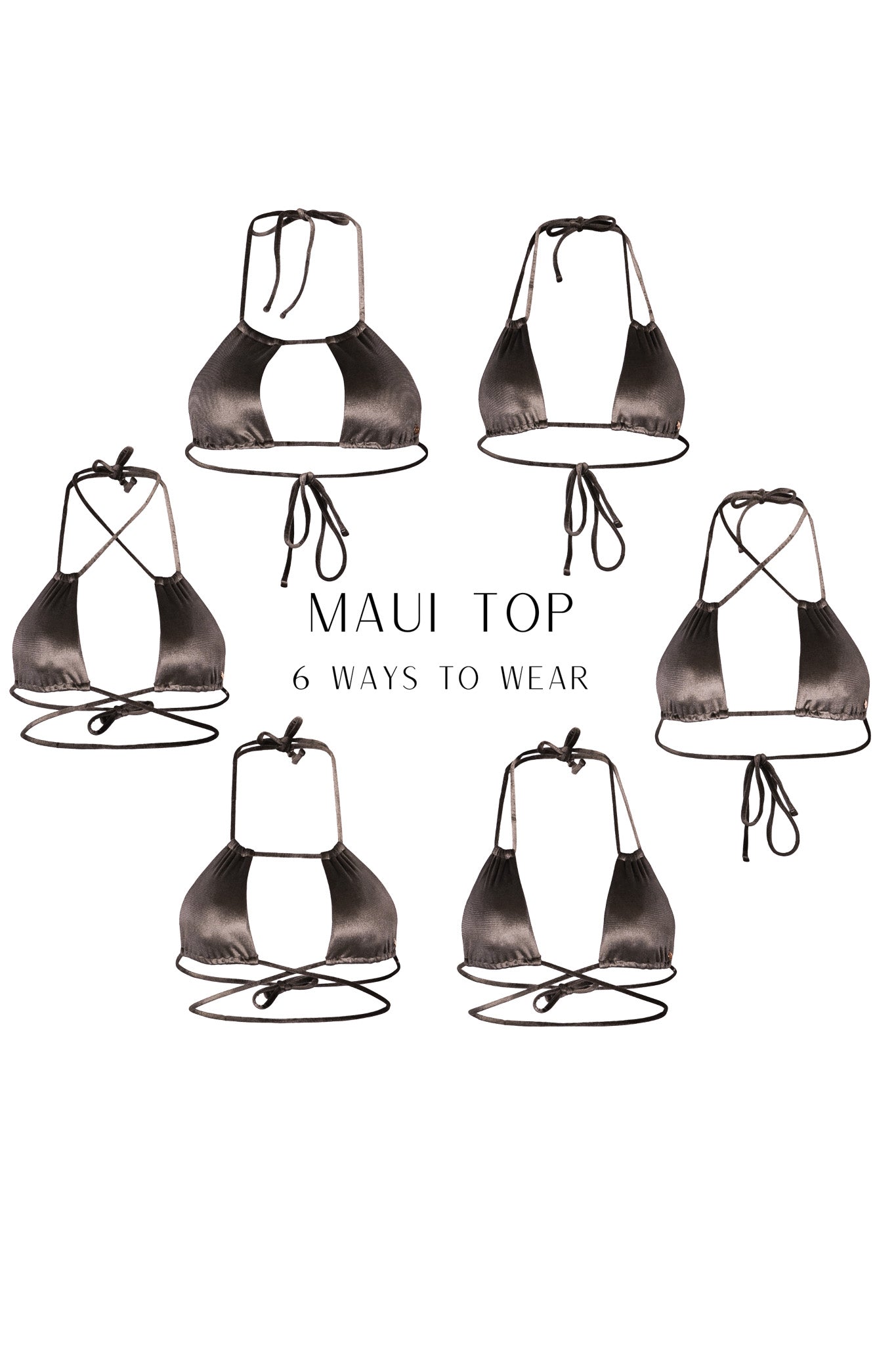 Maui Bikini Oberteil - Mocha Velvet