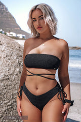 Hawaii Bikini Oberteil - Black Glitter