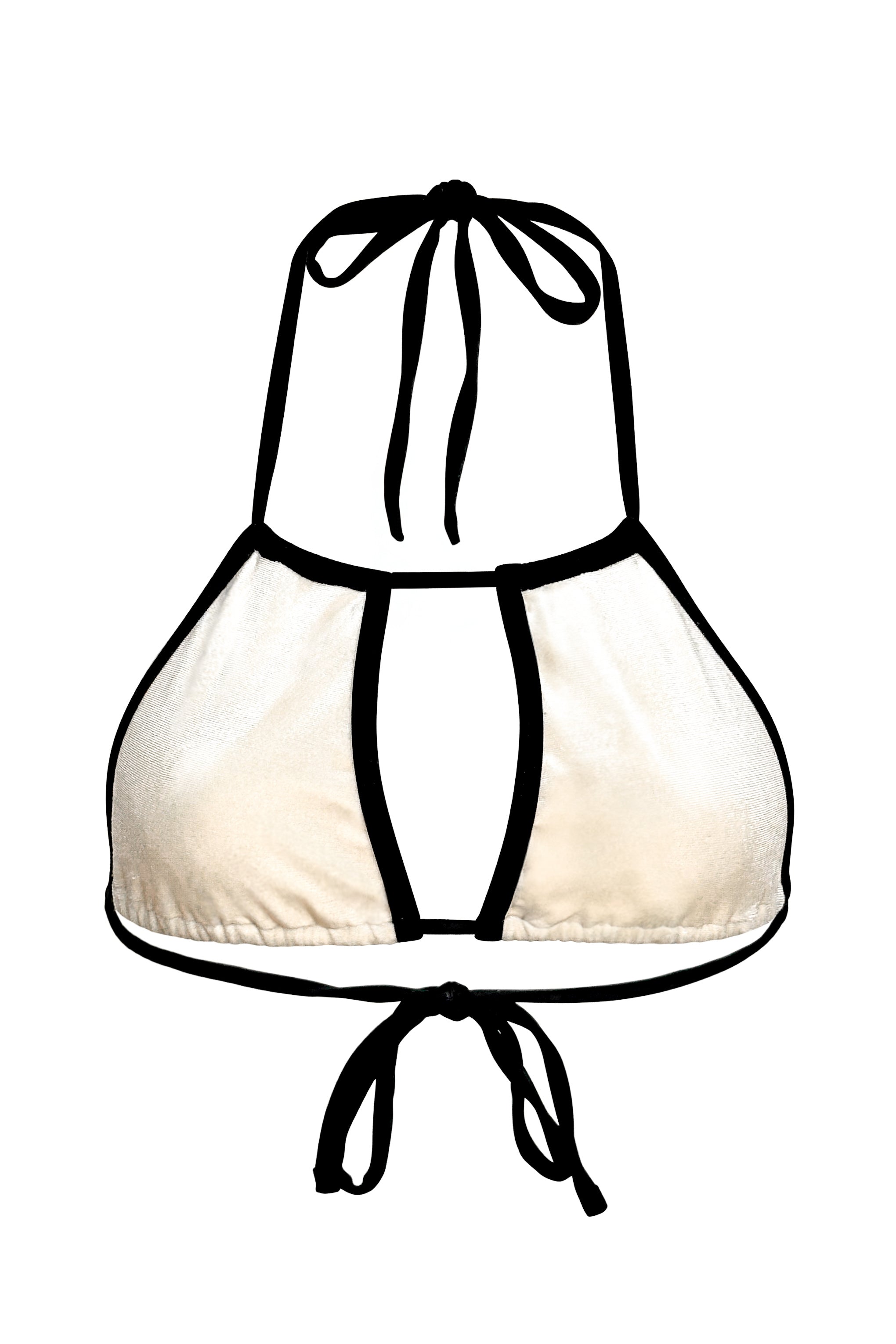 Maui Bikini Oberteil - Ivory Velvet