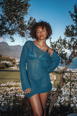 Roma Strickkleid - Petrol