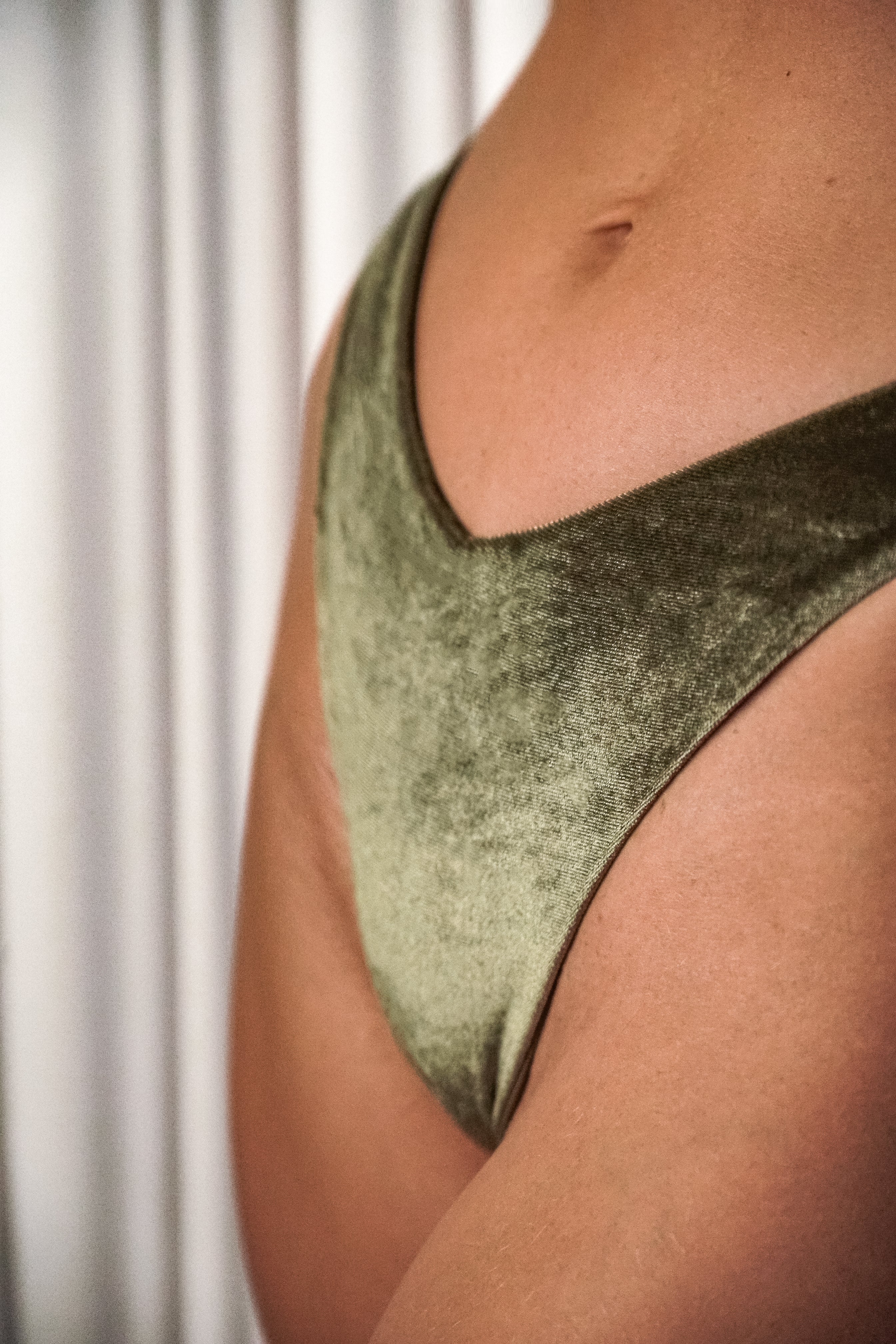 Santorini Bikini Hose - Olive Velvet