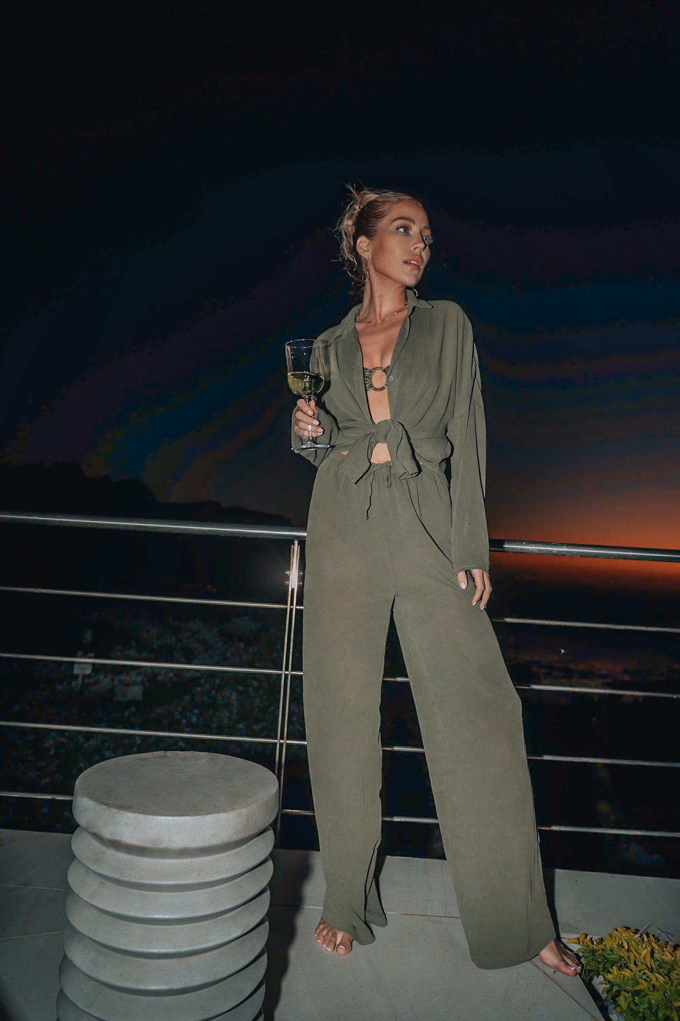 Malibu Bluse - Olive neu