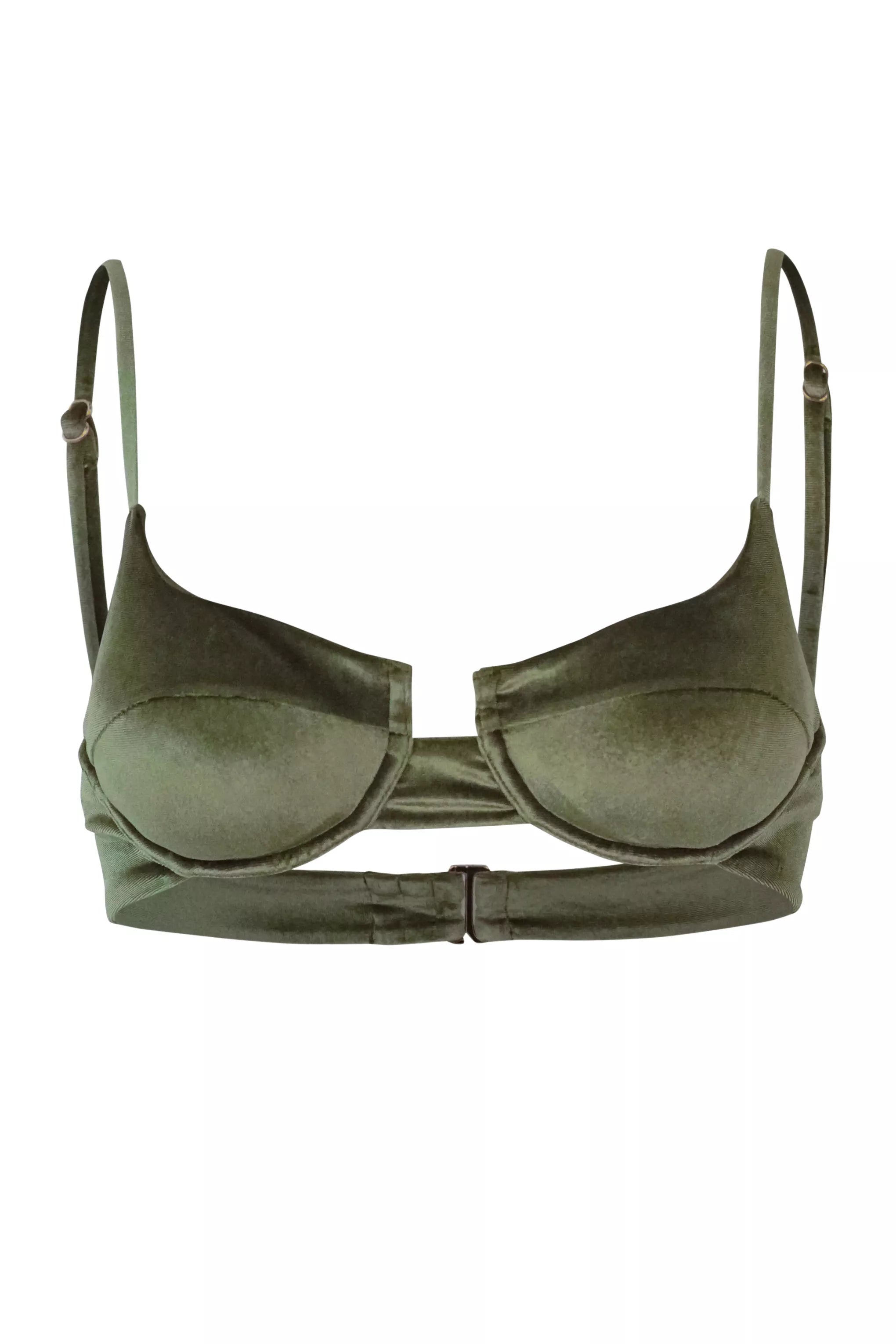 Rio Bikini Oberteil - Olive Velvet