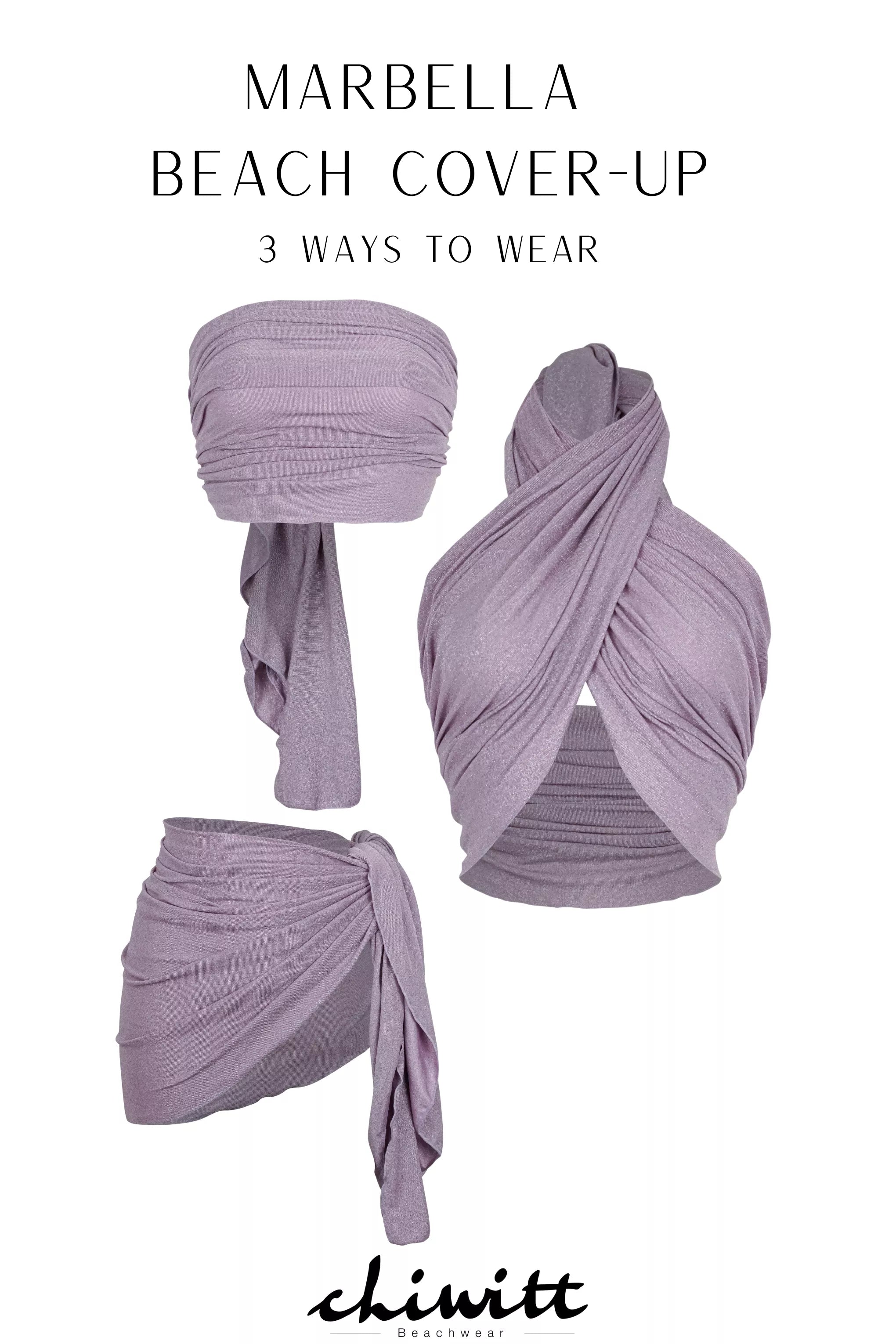 Marbella Sarong - Purple Kiss Glitter