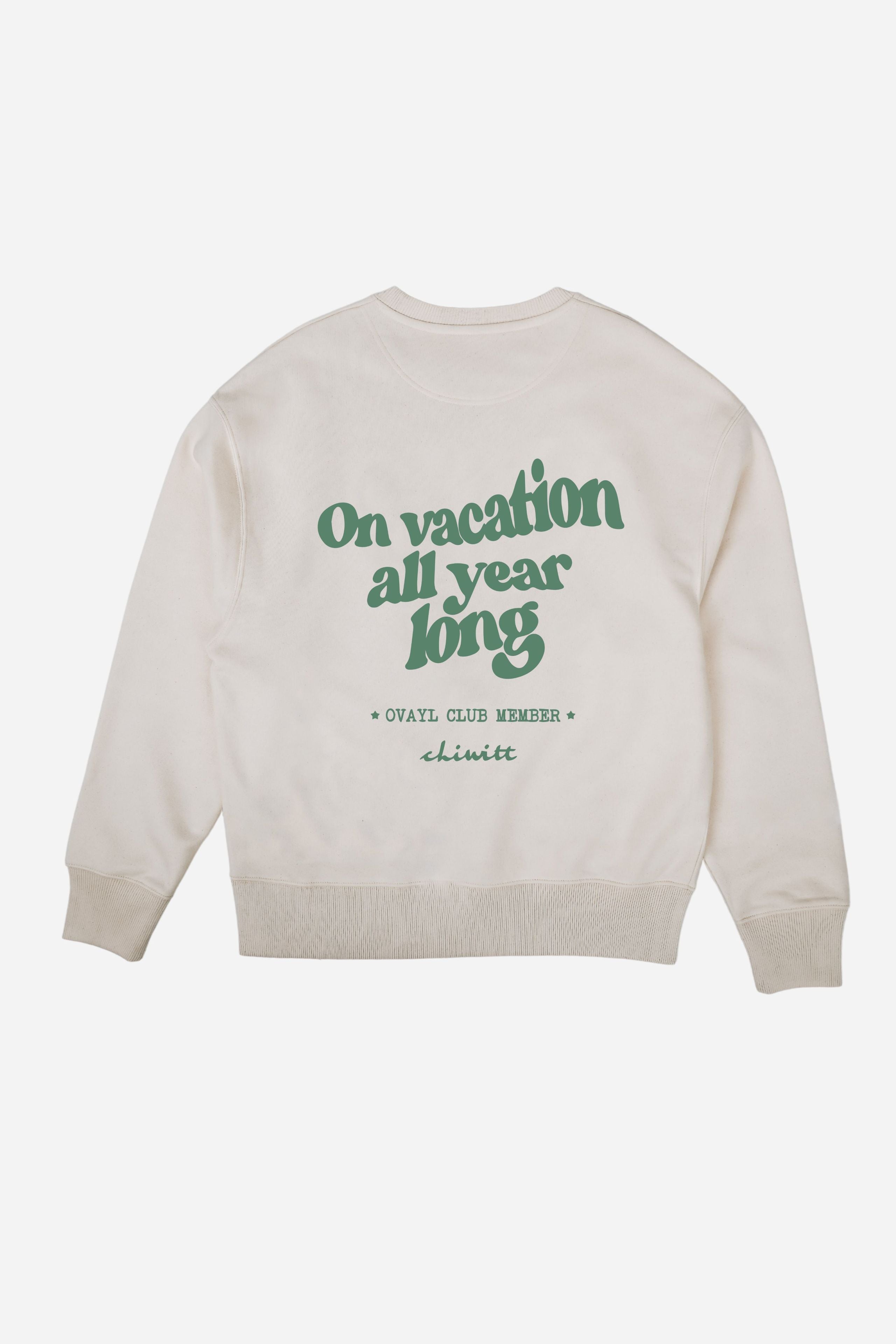 OVAYL Club Unisex Sweater - Beige/Ash Green